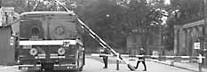 Photograph of the Glienicke Checkpoint, circa spring 1955. 